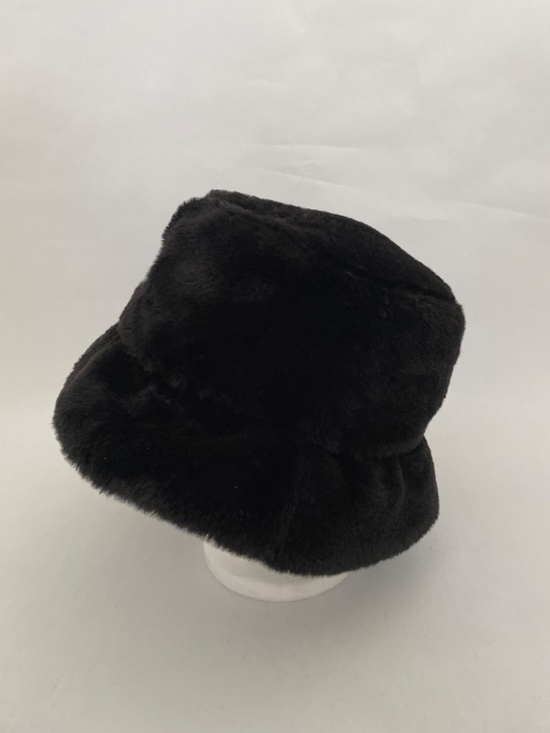 Alo Yoga Black Faux Fur Starstruck Bucket Hat Size Small / Medium, Athleisure